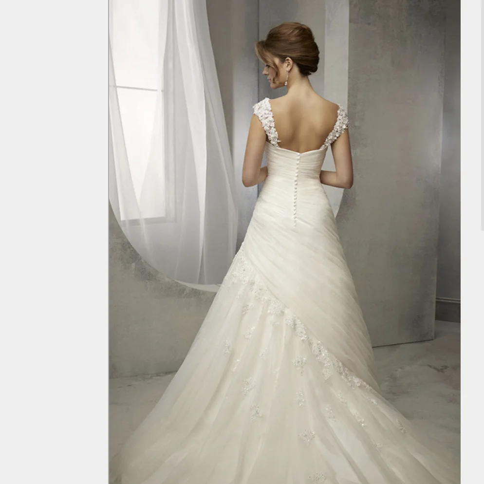 2024 Wedding Dress Strapless  Long Tulle Bridal Mariage Wedding dress women