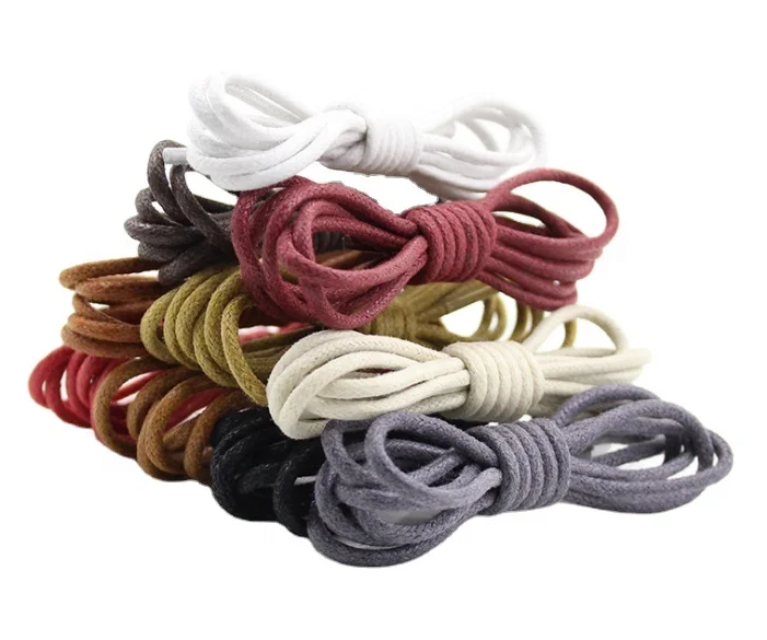 Waxed Dress Shoe Laces and Colored Oxford Cotton Shoe Laces,Waterproof Boots Shoe Lace,Round Waxed 100% Cotton Oxford Shoelaces