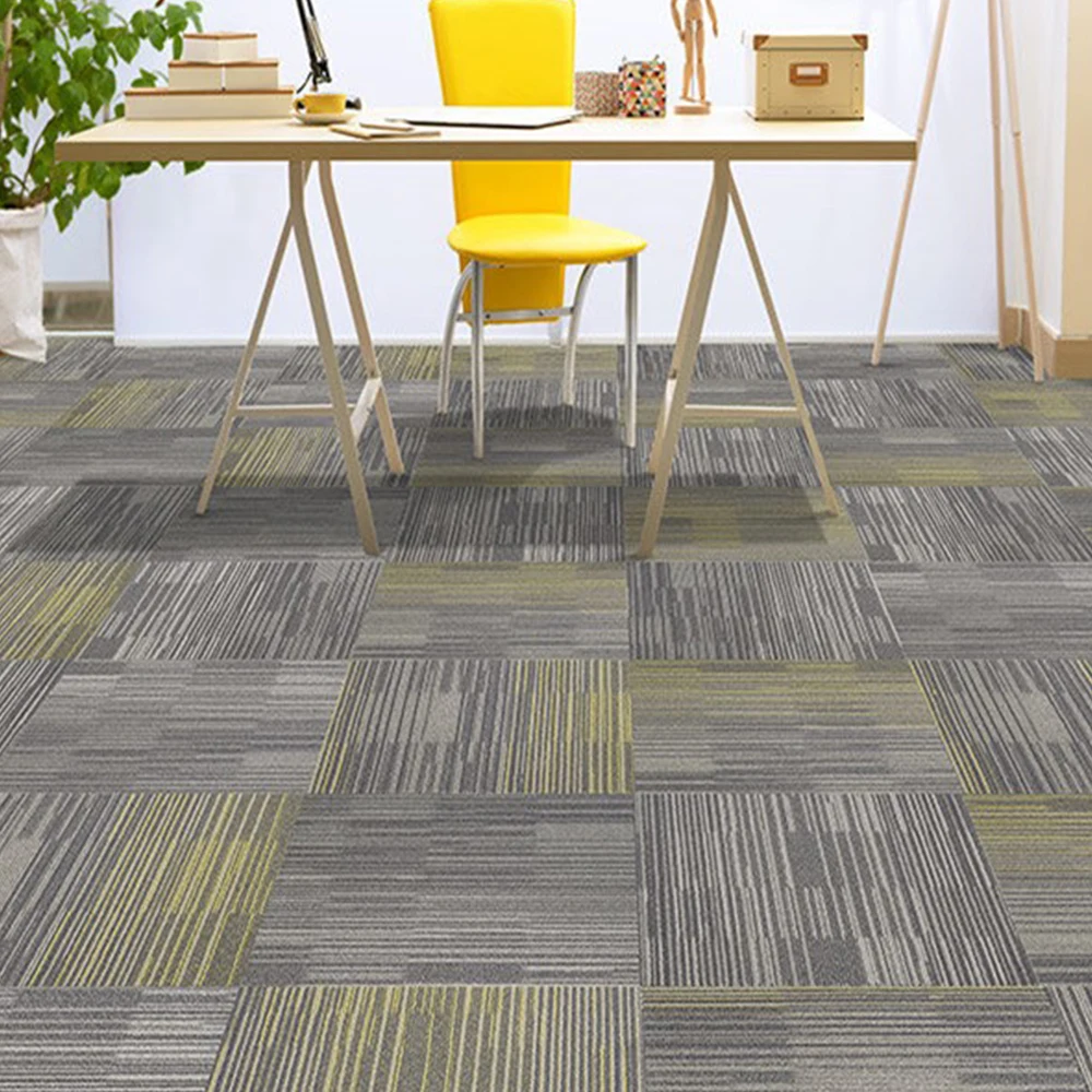 Eco-friendly carpet tiles flooring commercial 60x60 3d carpet scenery floor tiles 3mm orange office carpet floor tiles