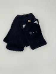 Custom fashion long hand warm winter knitted gloves winter gloves for women and kids