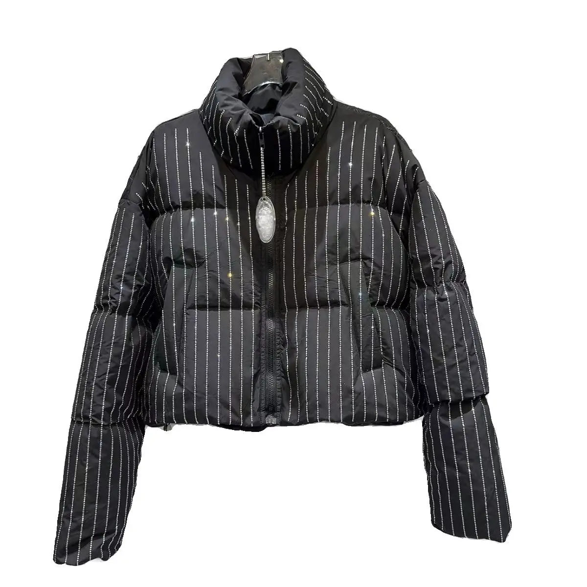 Women Solid Jackets Bubble Short Crop Coats Puff Ladies Down Coats Winter Bomber Puffer Jackets Thick Warm Custom Patchwork S-XL