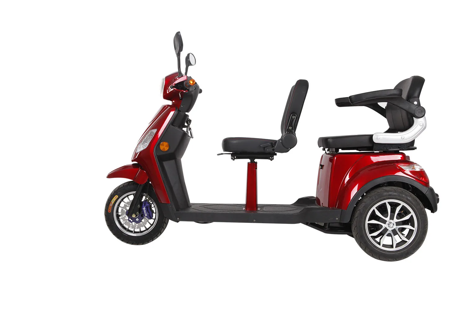 
500w Elderly disabled adult electric mobility tricycle scooter 3 wheel for 2 passengers 