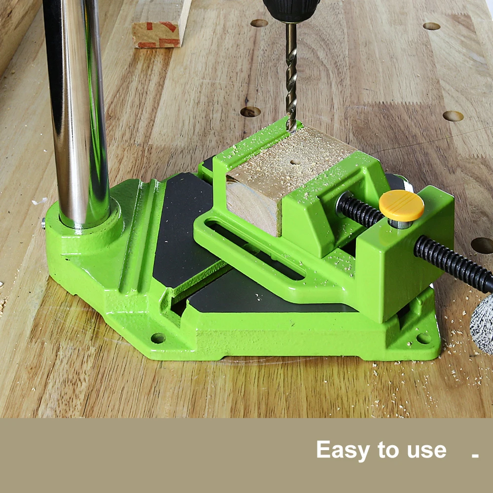 2.5 Inch Bench Flat Vise Tong Multifunction Aluminum Drill Press Vise Table For Milling Engraving Woodworking Power Tools