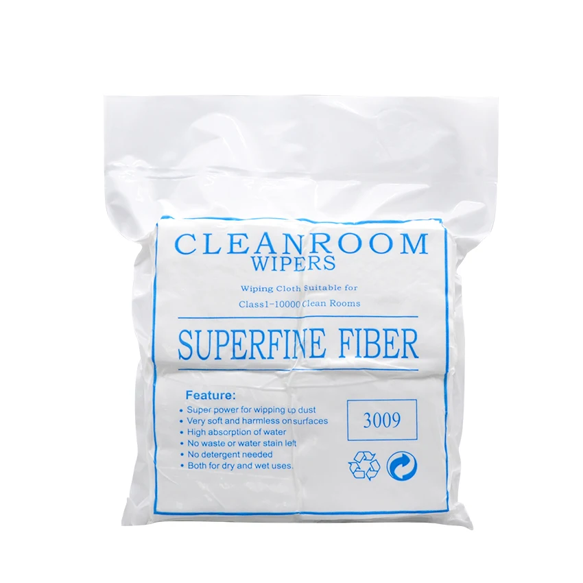 4 Inch Lint Free Cleanroom Polyester Wipers Microfiber 3009 Laser Edge Sealing Clean Room Wipes for lenses LCD LED Cleaning
