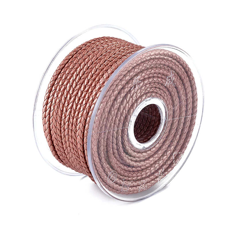
Round Braided 8mm Width India Cow Genuine Multi Colored Leather Rope For Hand Making Jewelry 