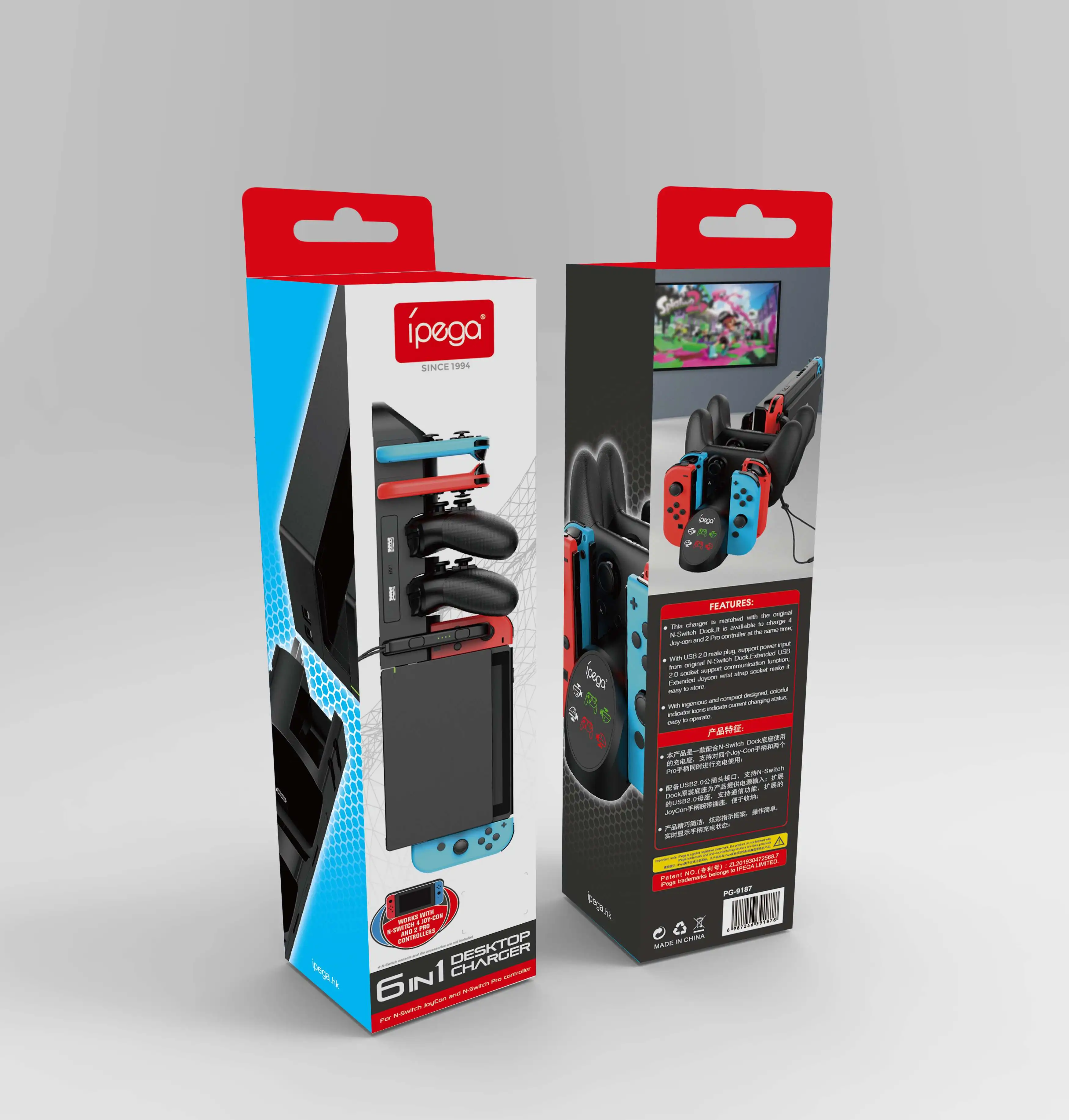 IPEGA лидер продаж 6 в 1 зарядное устройство Nintendo switch док-станция аккуратные аксессуары оптовая продажа контроллер nintendo