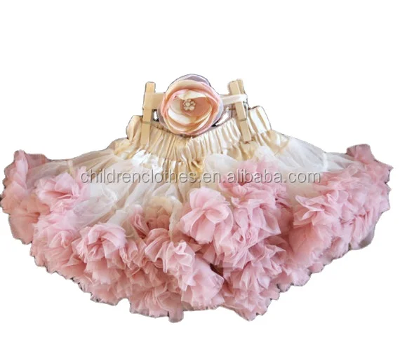 Wholesale Customized Christmas Girls Skirts Lovely Chiffon Fluffy Skirts Kids Tutu Dress