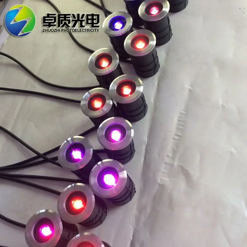 High quality 1-3W RGBW light 75mm customized outdoor led underground light