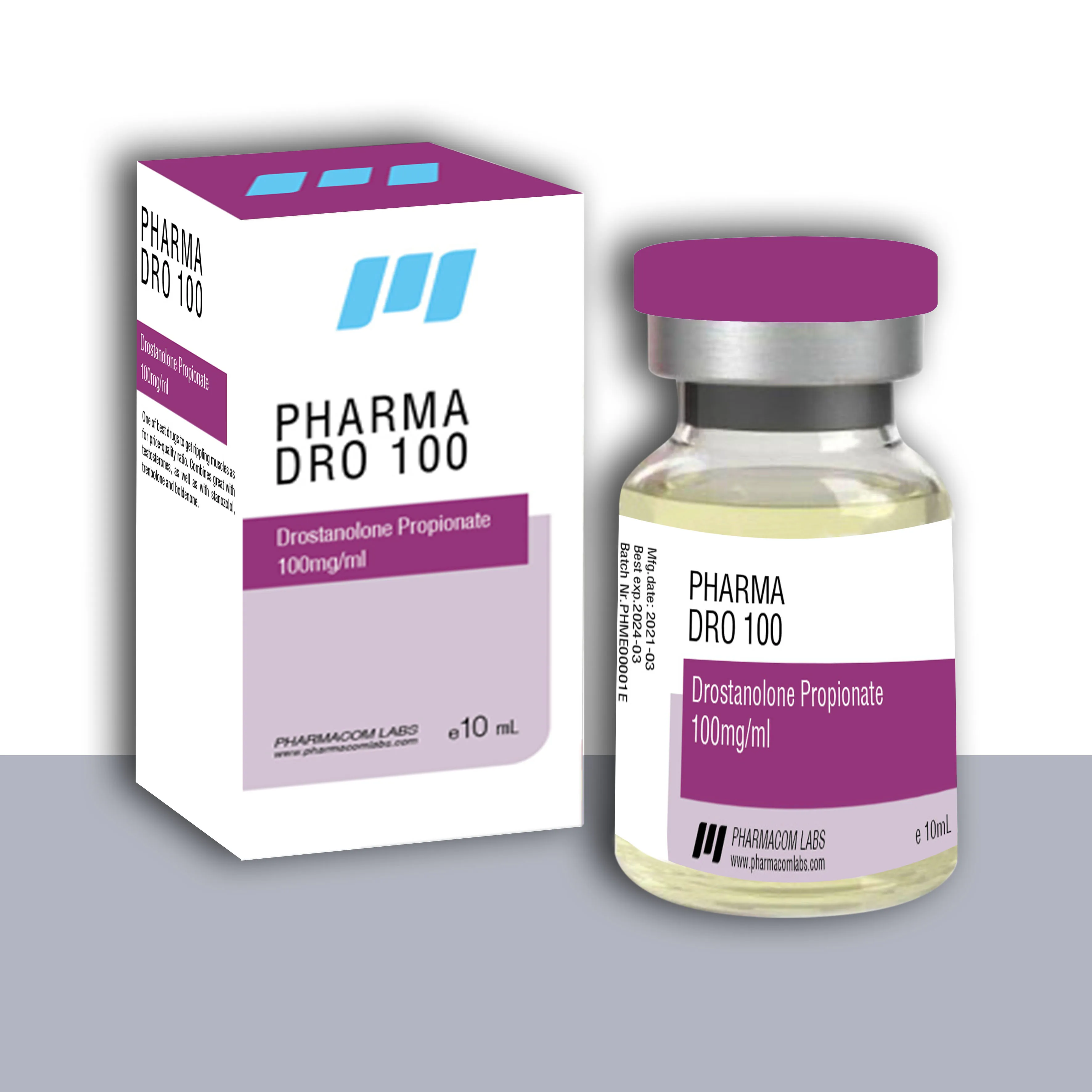 Free design oil pharmaceutical 10ml vial labels and box SUS 250 packaging