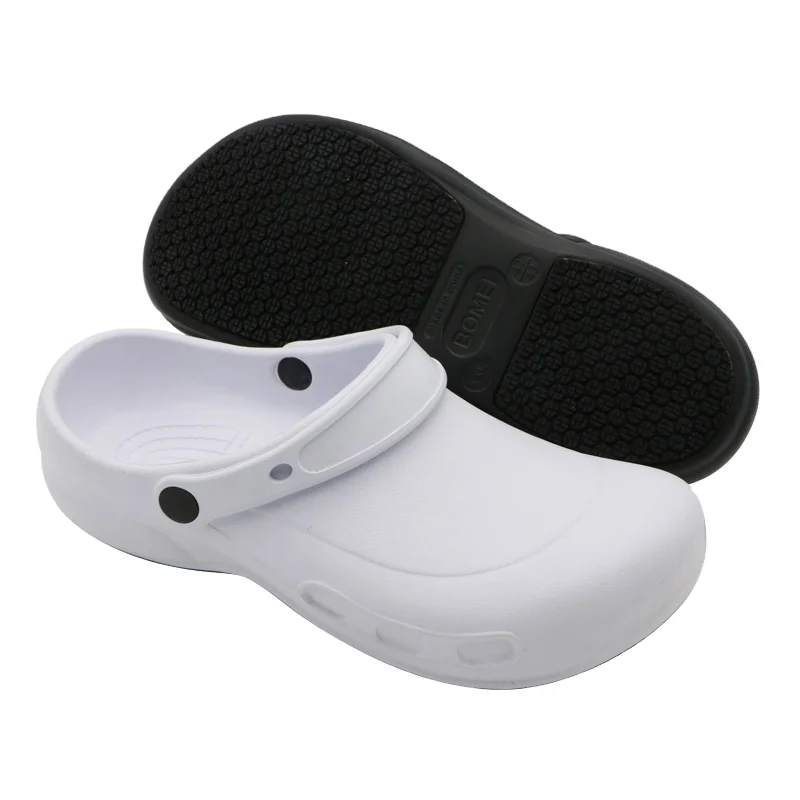 Rubber Sole White Garden Shoes Men Work Shoes Anti-Skid Rubber Clogs Injection EVA Clogs Shoes Simple Clogs Men