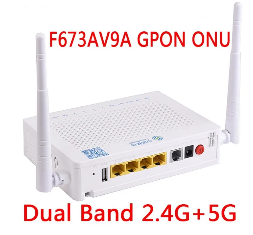 Modem F673A V9 with English Version GPON ONU  Dual Band wifi 2.4G 5G New F673AV9 4GE USB