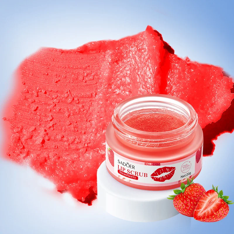 Custom Vegan Pink Lip Lightening Scrub Jar Exfoliating Bubble With Brush Private Label Night Mineral Lip Balm For Dark Lips
