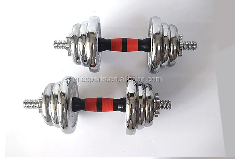 Direct Factory Cheap 20kg 30kg 40kg 50kg Fitness Durable Equipment Chromed Dumbbells