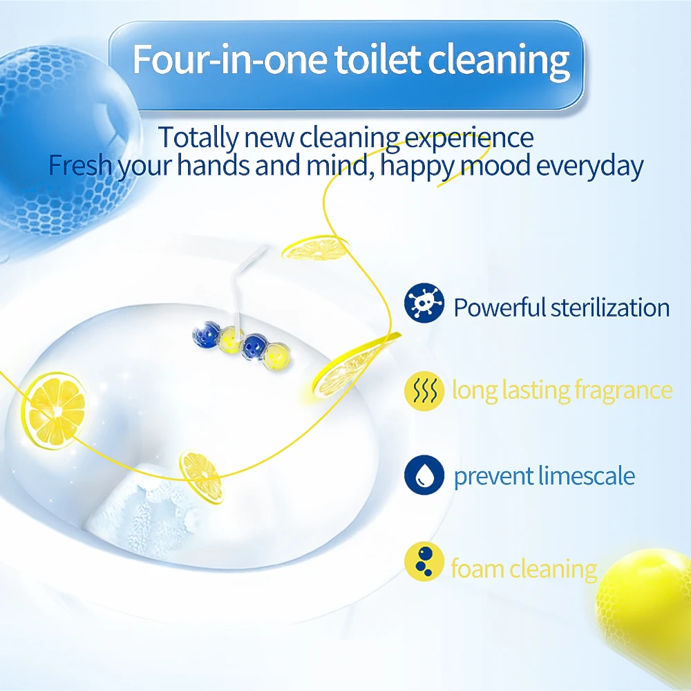 Eco-friendly Aromatic powerful remove bad odor for Bathroom hanging Toilet Cleaning Balls for Deodorizing