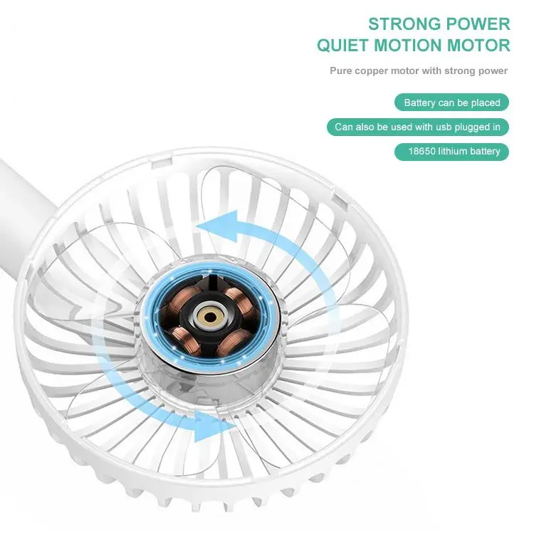 Mini Handheld Fan USB, Desk Portable Table Fan Rechargeable Battery Operated Cooling Electric Fan/