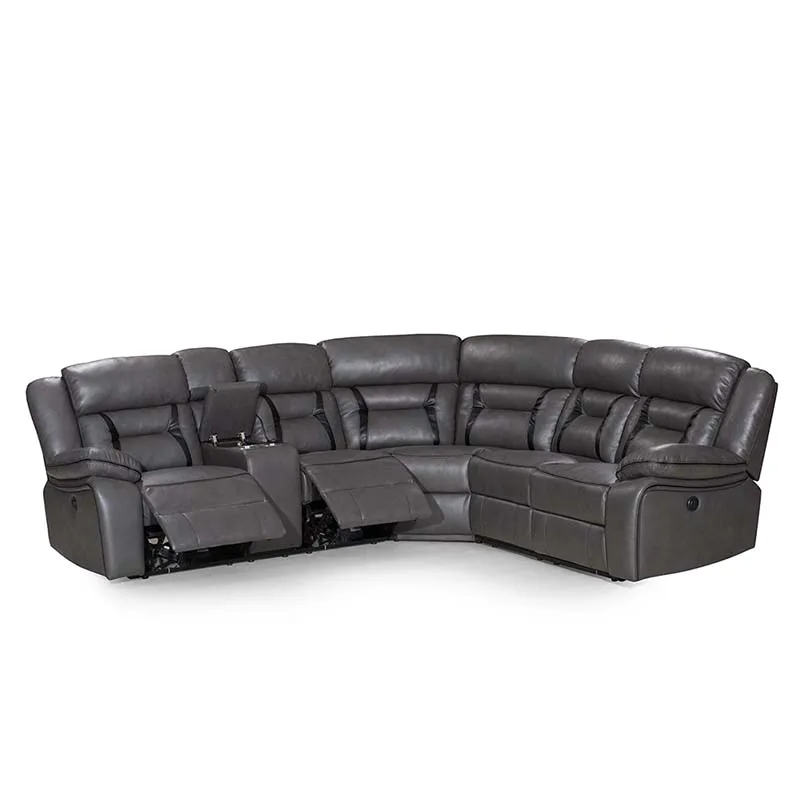 Synthetic Leather Sofa Set Leather Adjustable Reclining Luxury Furniture Sofa Set