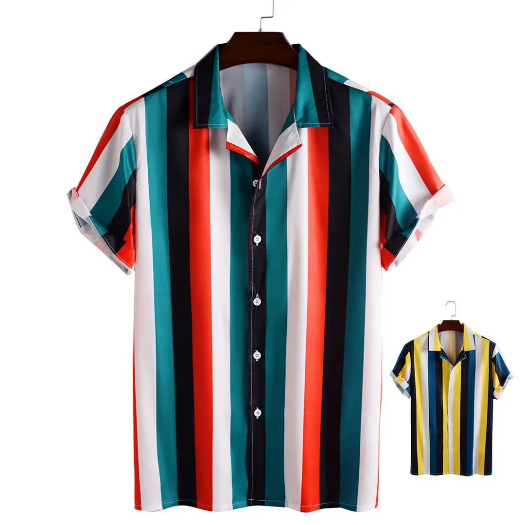 
New design wholesale polyester fashion printed mens summer short sleeve aloha beach hawaiian shirts for men 