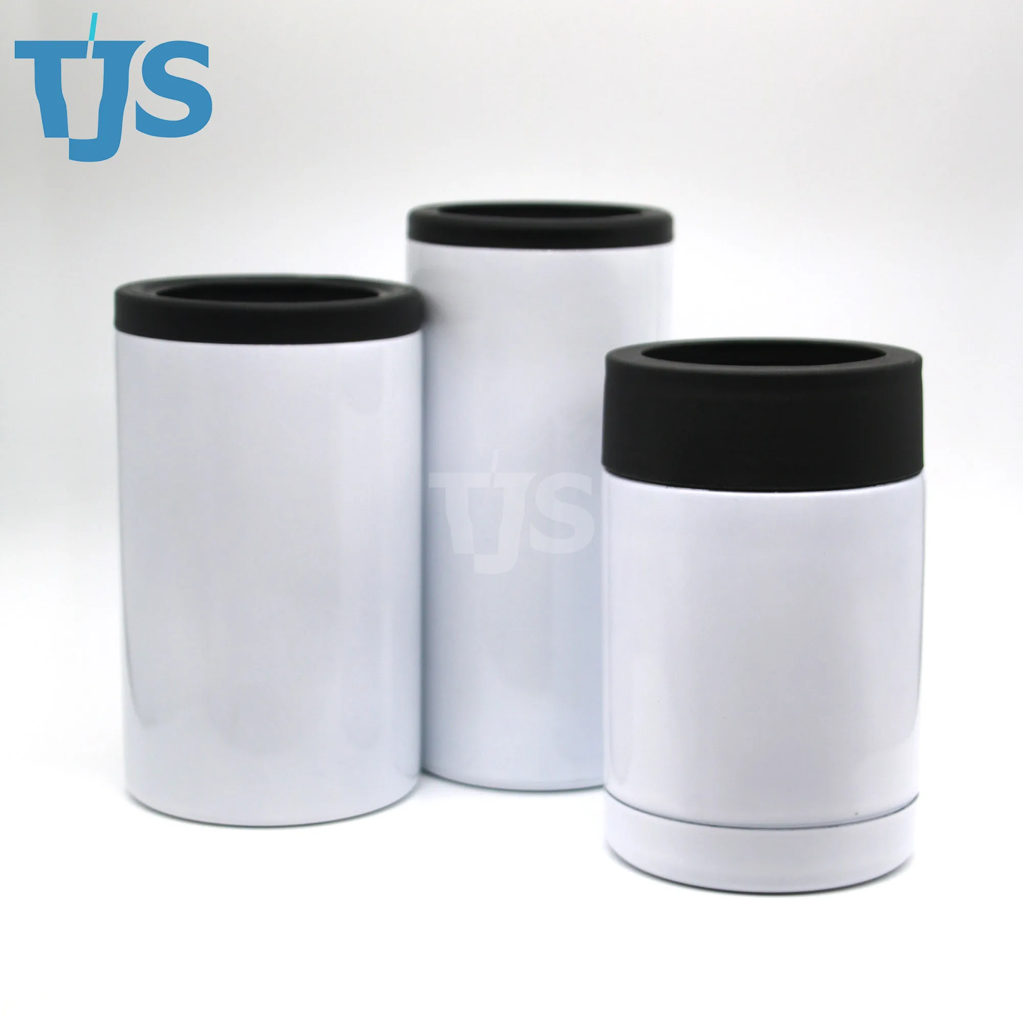TJS HOT Selling 12oz double wall stainless steel vacuum insulated sublimation beer beverage can cooler