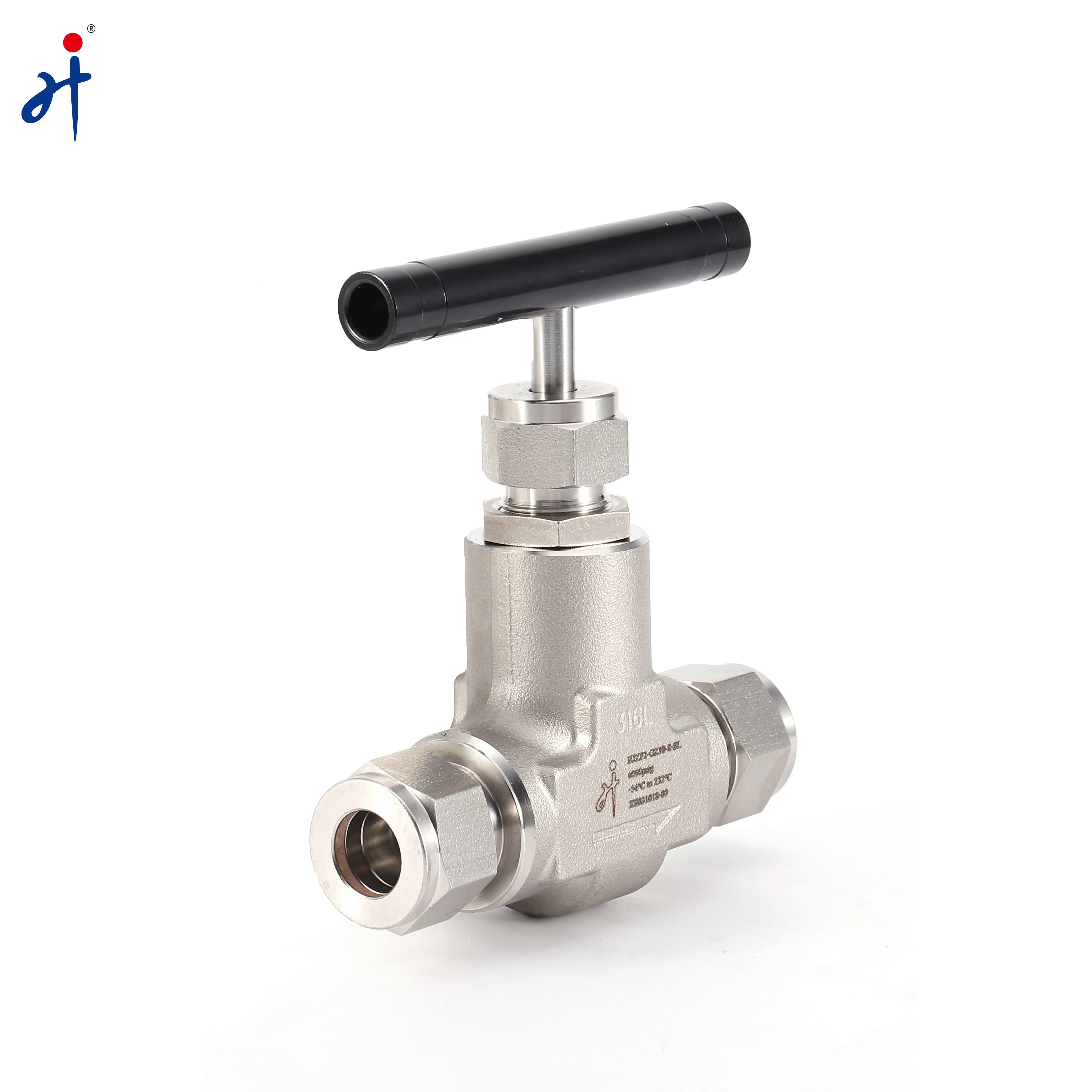 High Pressure Panel Mountable 6000 Psi 1/4  3/8 Od NPT Straight  Instrumentation Needle Valve