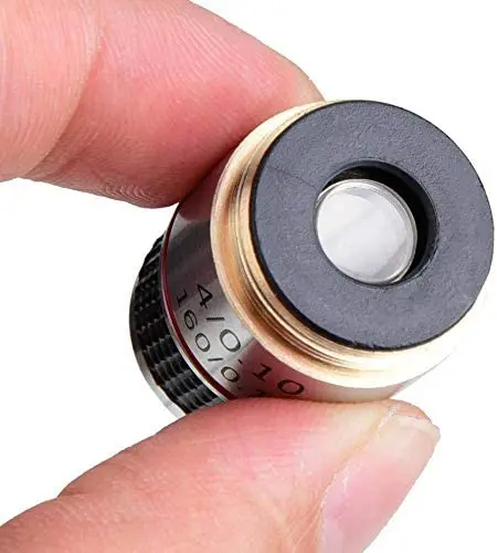 4X 10X 40X 100X 185 Achromatic Objective lens  Biologic microscope Aluminum shell 185 achromatic objective