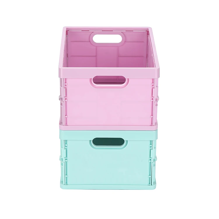 High Quality Foldable Plastic Storage Basket Manufacturer Custom Household Folding Storage Basket