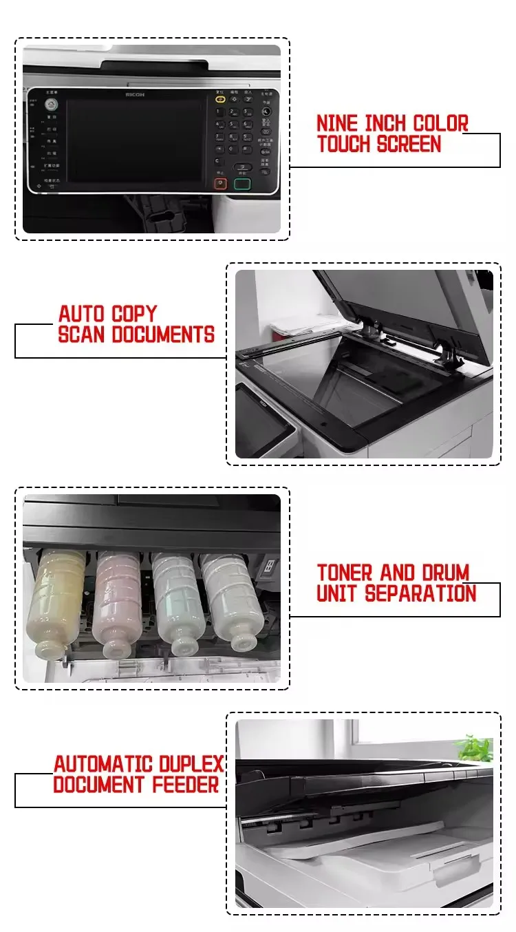 FOR  RICOH MP C2504 Multifunctional Color Laser Printer Faster Office Multicopiar Used Copiers