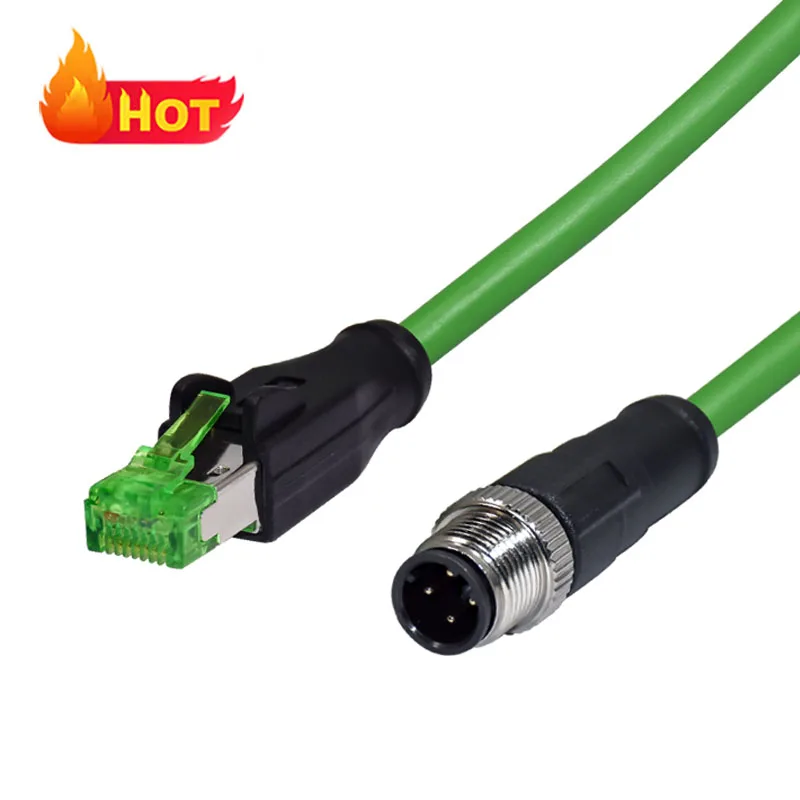 Rigoal M124pin 8pin male connector to RJ45 plug extension cable for data transmission on communication device