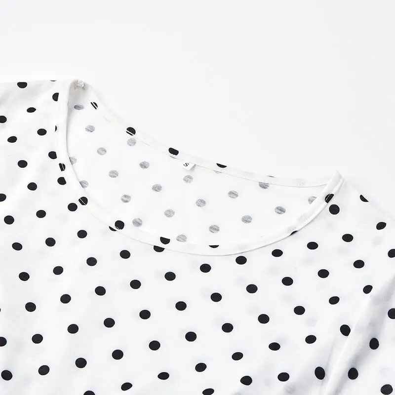 
2021 Maternity Care Mummy Cotton Super Soft Round Collar polka dot Short-Sleeve Midi A Empire Waist Women Dress For Nursing 