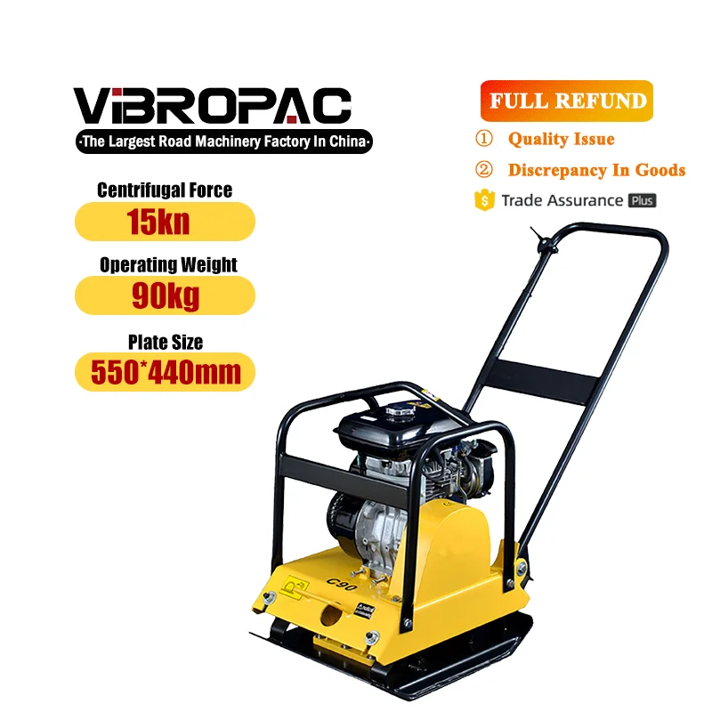 China Manufacturer Customized Long Lifetime Gasoline Plate Compactor Machines Single-way Portable Folding Handle Rammer