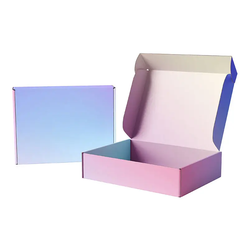Oem Low Price Corrugated Paper Blank Shipping Box Packaging Shoe Boxes Pink White Blank Box Packaging