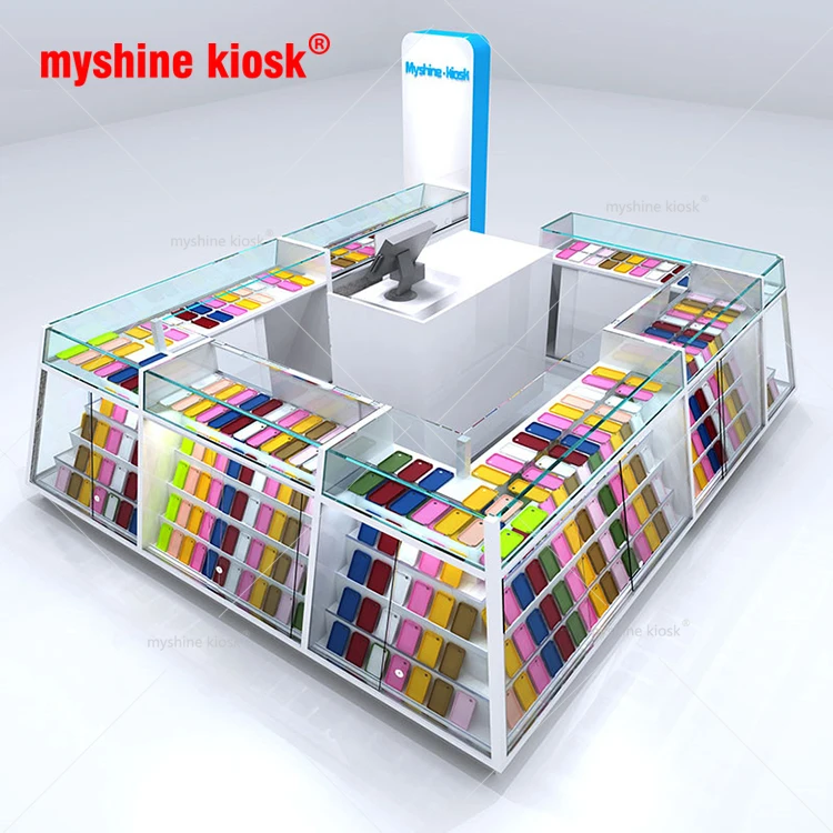 Cell Phone Accessories storage Display Counter Cellphone Retail Kiosk Phone Case storage Cabinet cell phone display design