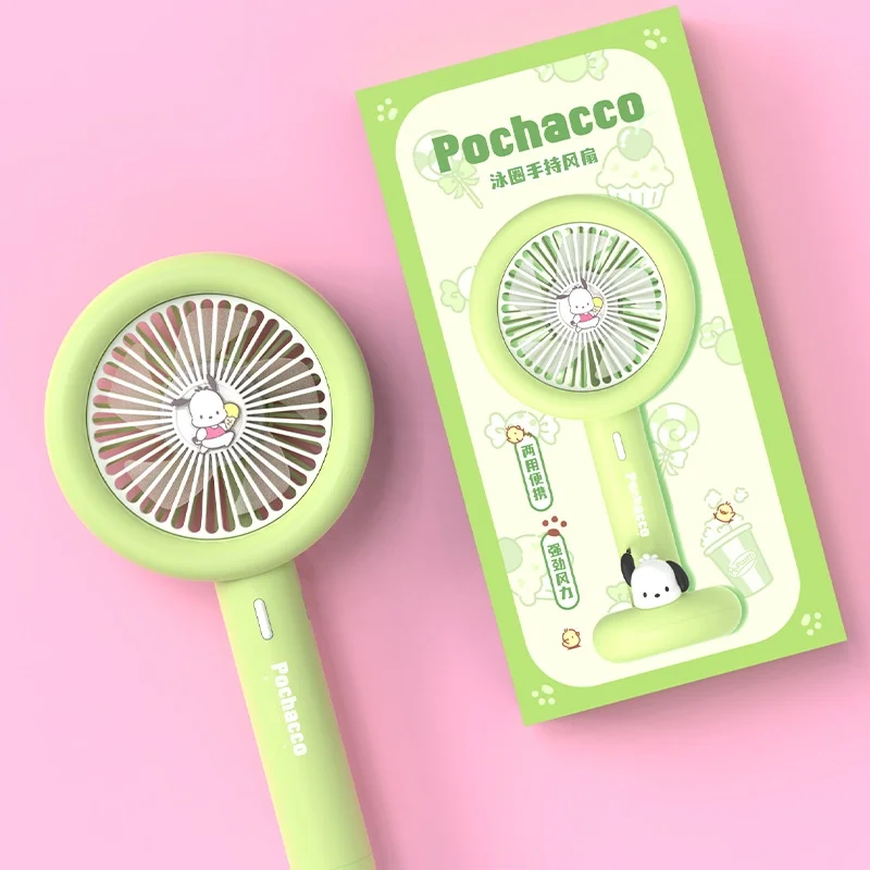 Bot new hot kawaii kulomi pochacco cinnamon Small Fan Portable USB Rechargeable Travel Handheld anime Pocket summer Electric Fan