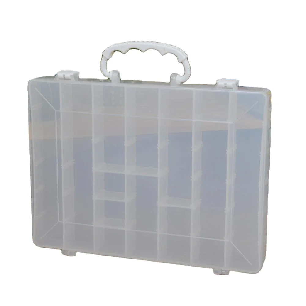 
Rectangular Storage Box For Sewing Parts With 10 Dividers 