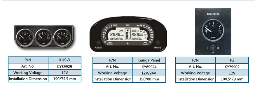 
KUS CAN-BUS Protocol Marine Generator Motorboat Gauge Panel 