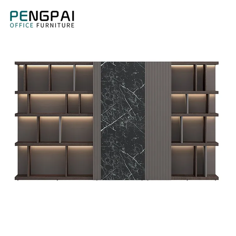 New Design Contemporary Melamine Modular High Capacity Elegant Office Set Desk and Cabinet