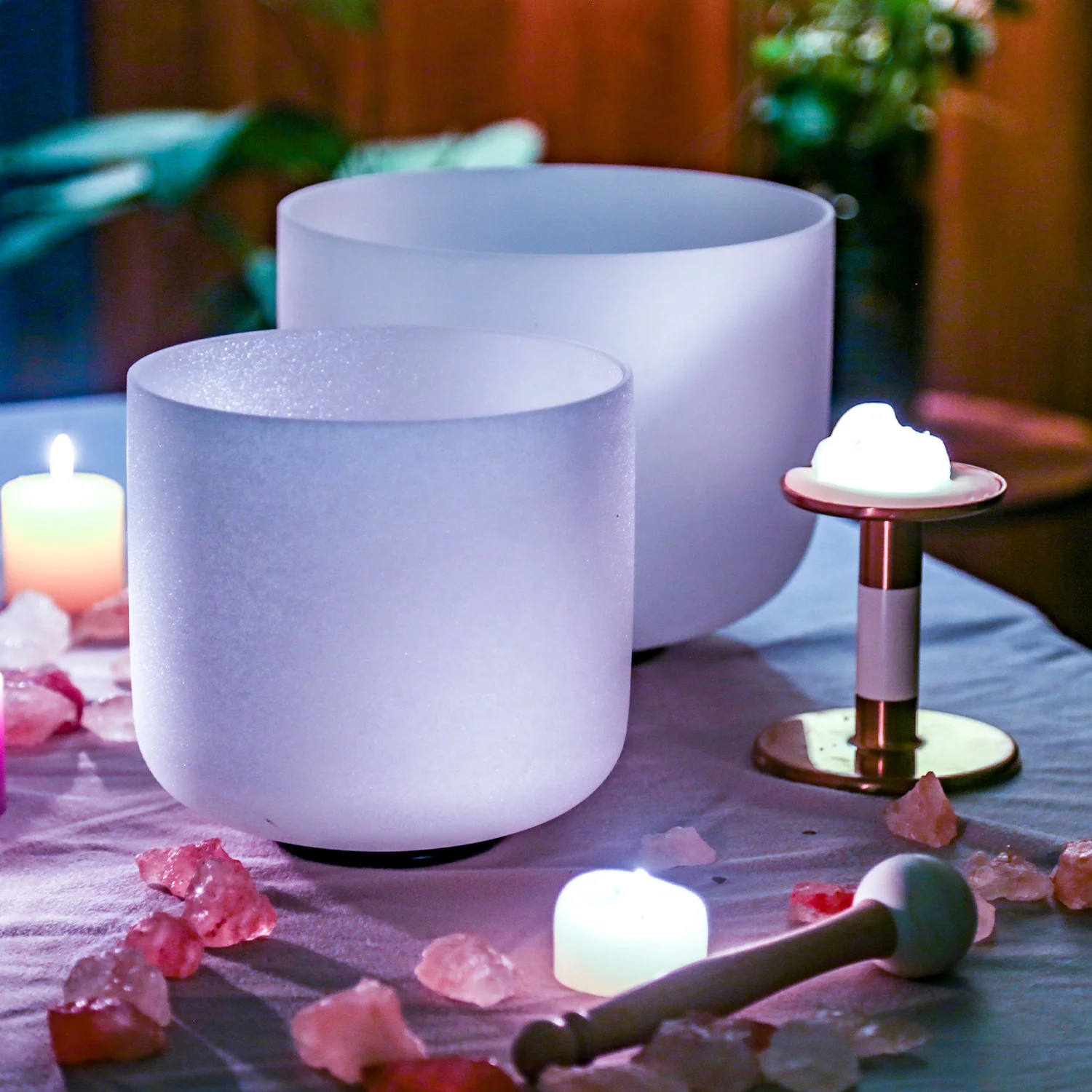 Chakra Quartz Crystal Singing Bowl Set Crystal Singing Bowl for Sound Healing