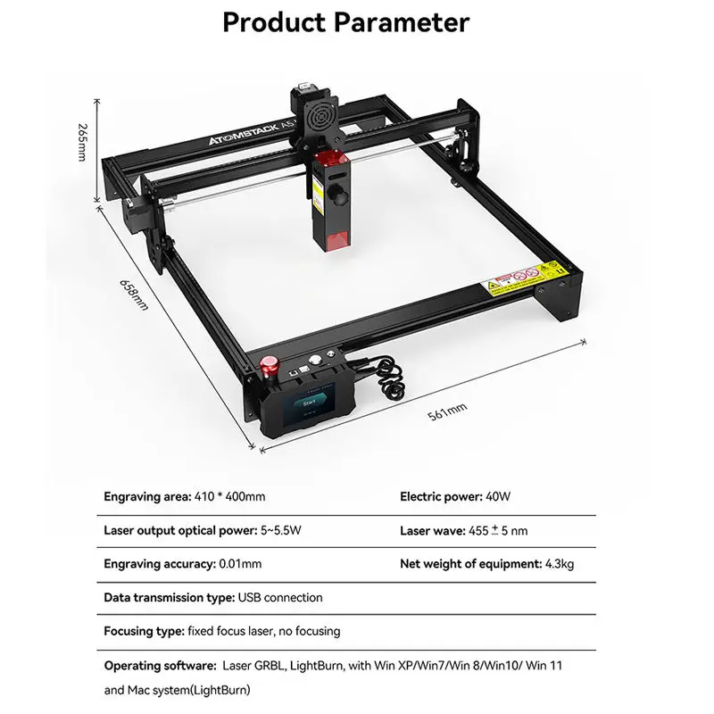 Creative excellent atomstack a5 m50 pro new cutting cnc laser engraving machines