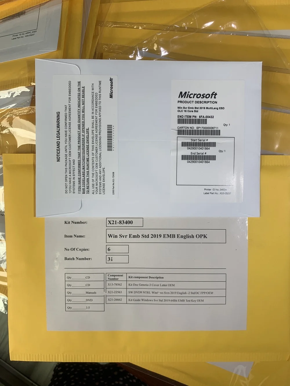 High Quality Windowss Server 2019 Standard Win server 2019 STD OEM full package