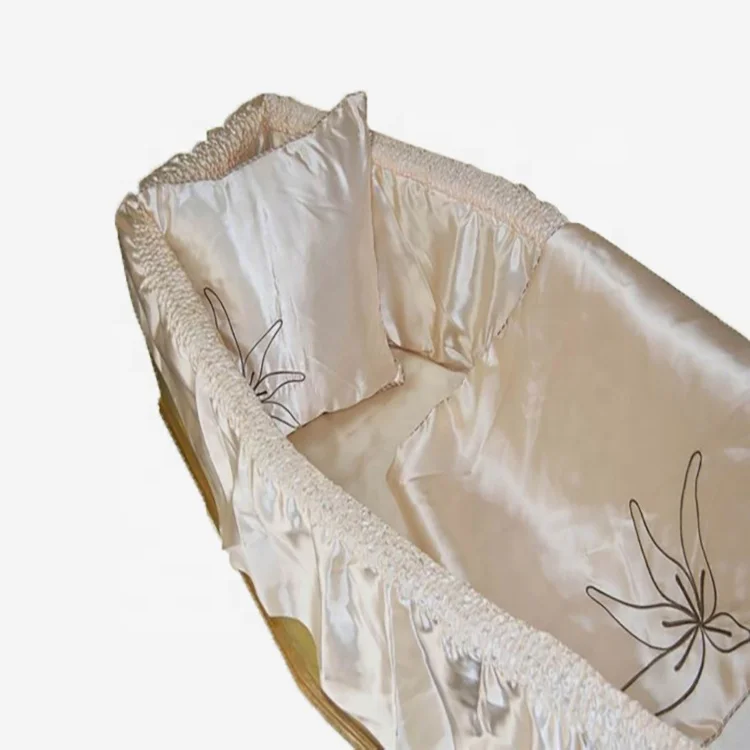 China professional funeral supplier france coffin capitons coffin liner satin coffin lining