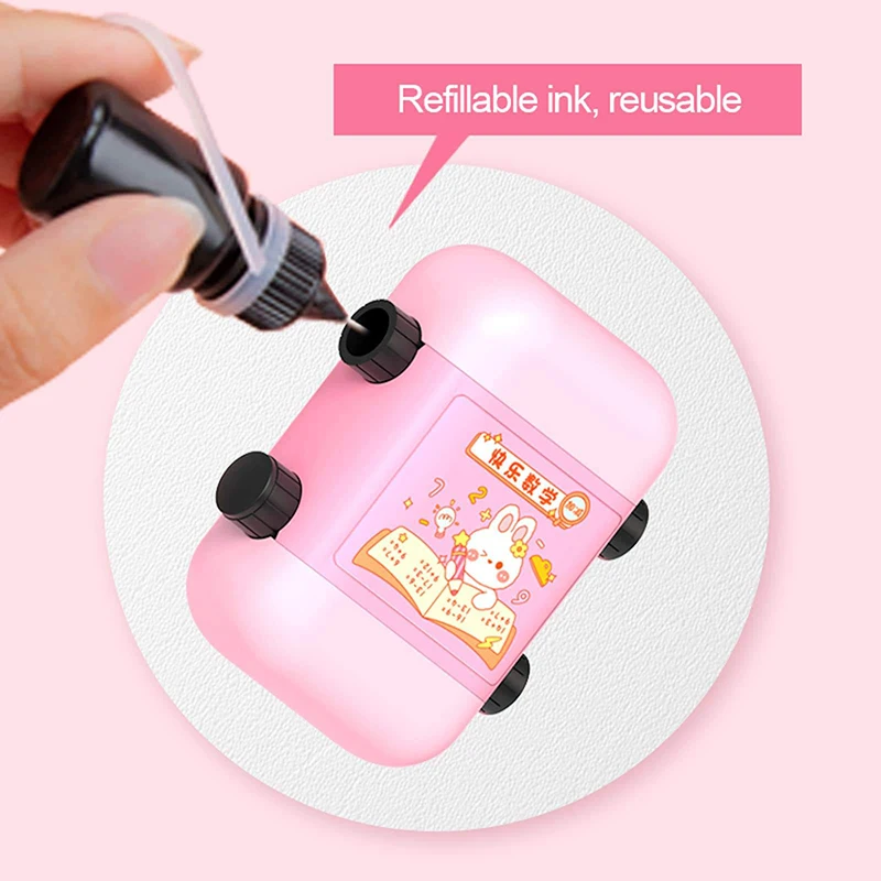 2023 hot sale 2 in 1 Teaching Stamps Roller for Kids, Teaching Addition and Subtraction Number Rolling Stamps for math education