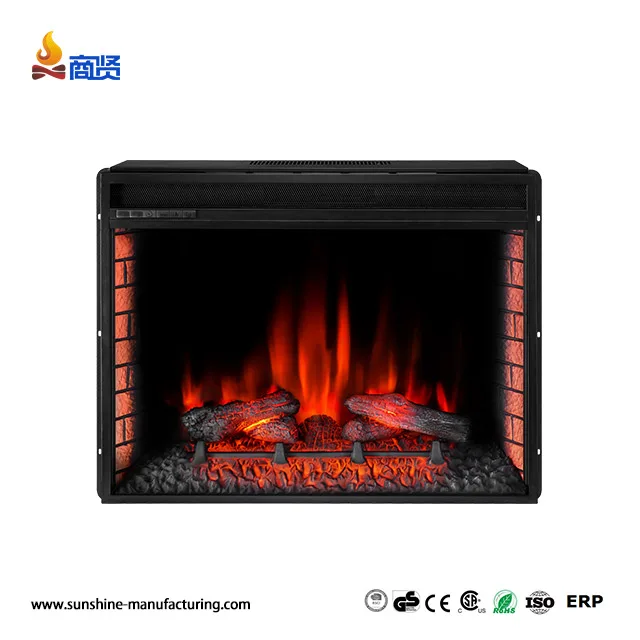 Электрический каминный нагреватель, вставка в античный чугунный камин, 26 дюймов