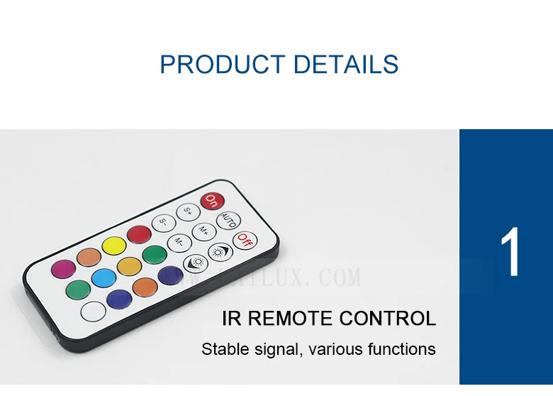 Multi-function 21 Keys Wireless IR Remote Control multiple modes full color rgb LED Dimmer Mini controller For LED Light strip
