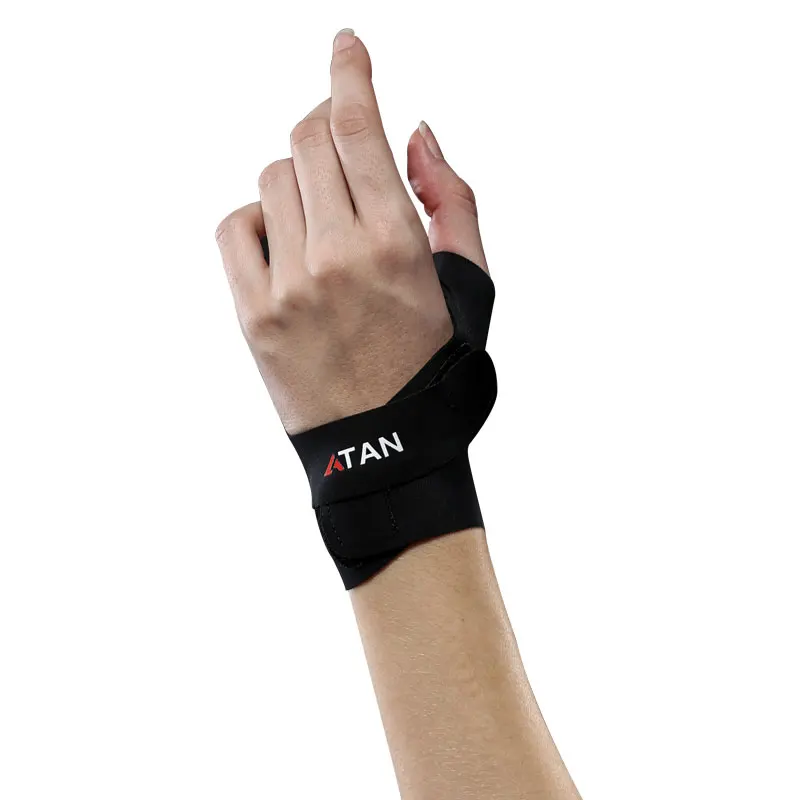 
Thin and black wrist brace for relieving pain in the thumb and tendon sheath 