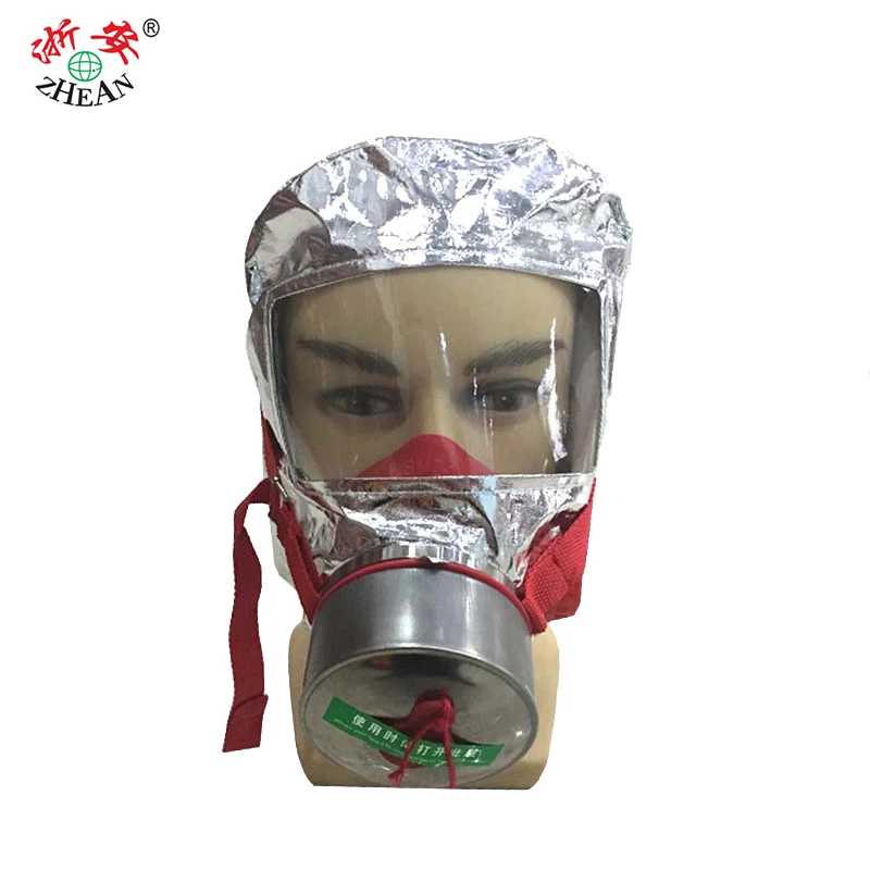 emergency escape gas mask fire flame resistant toxic gas proof security safety rescue device oxygen breathing gas hood