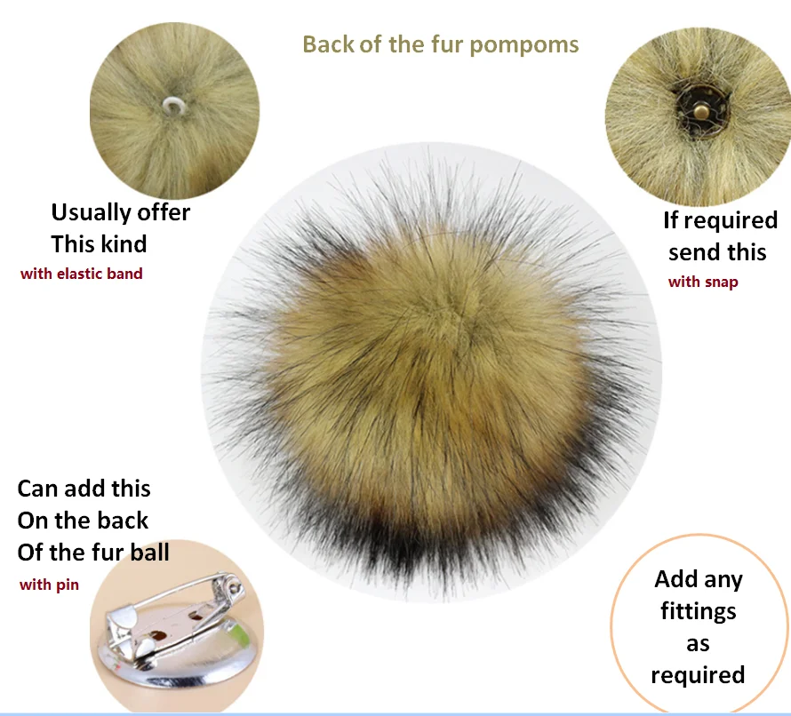 Круглые пушистые Помпоны из натурального Лисьего меха енота на заказ 9 см 8 10 15 18 12 экологически чистые помпоны своими руками