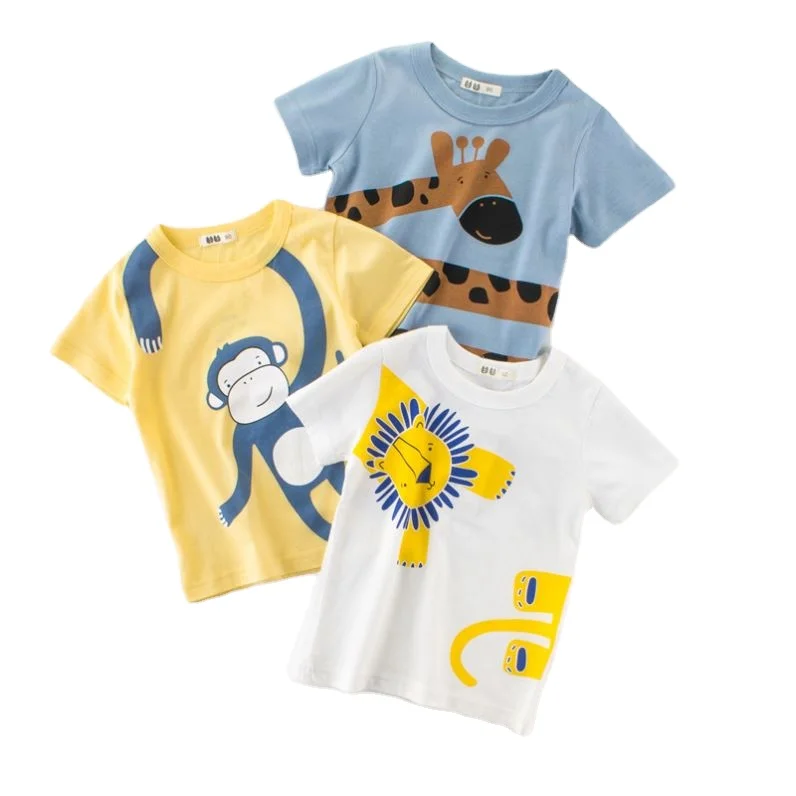 
2021 New Arrivals Kids Clothing Half Sleeve Animal Kids Tales Clothing 
