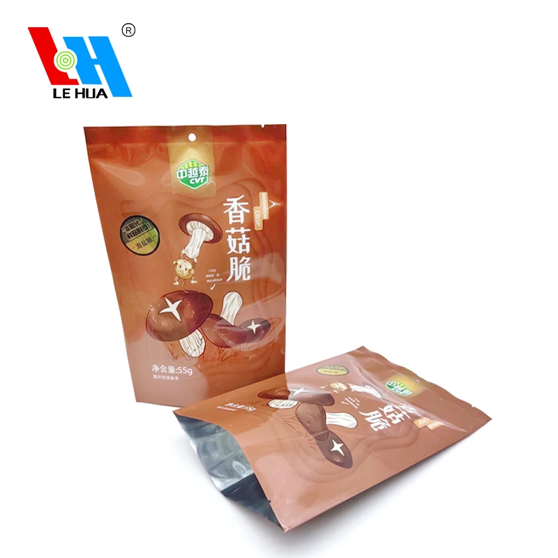 Customized Aluminum Foil Back Center Seal Packing Food Bag For potato chips Packaging