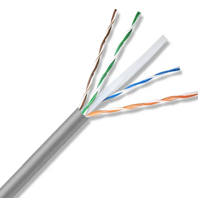 UTP 0.57mm CCA Flame Retardant PVC Network Lan Cable Computer Wire Price RJ45 Cat6 Networking Communication Cables And Wires