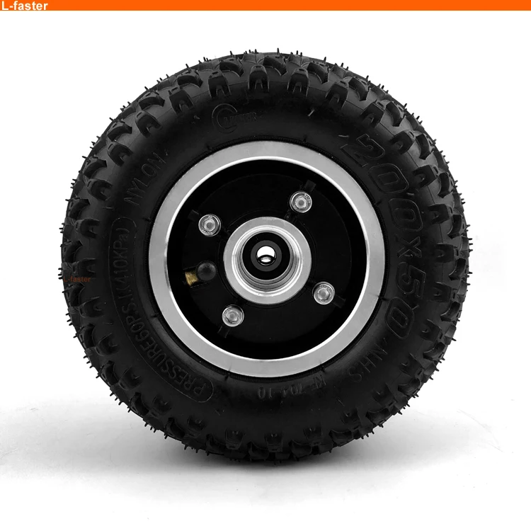 L-faster 8 Inch Double-Wheels 200x50 Pneumatic All Terrain Tire For Adult Mountain Skateboard