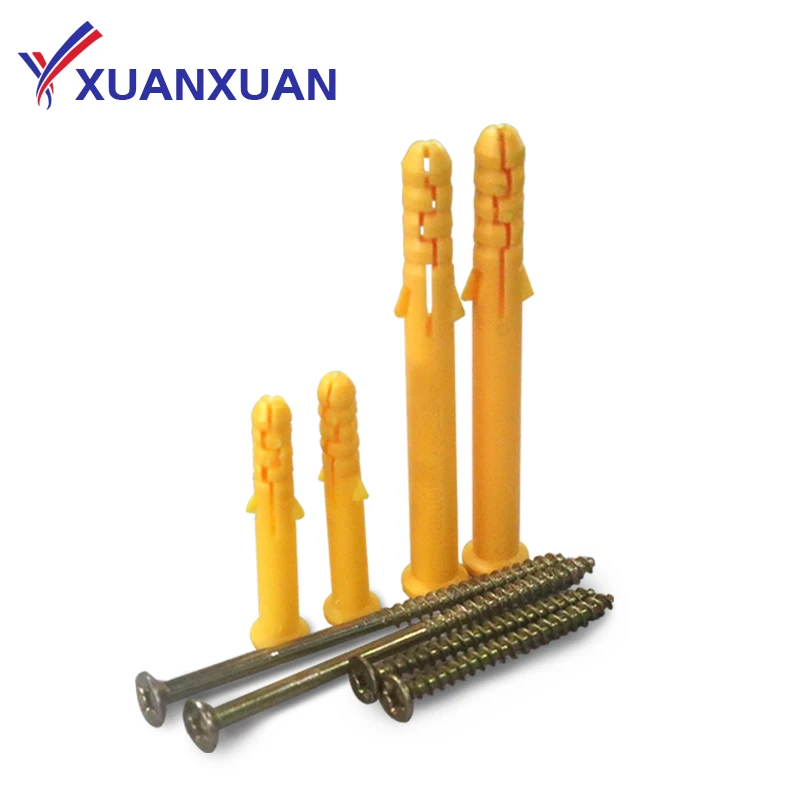 Best Selling Plastic Drywall Inserts Sleeve Plastic Molly Anchor Yellow